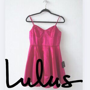 LuLus Hot Pink 'Party Sweetheart' Mini Cocktail Dress | Size Medium